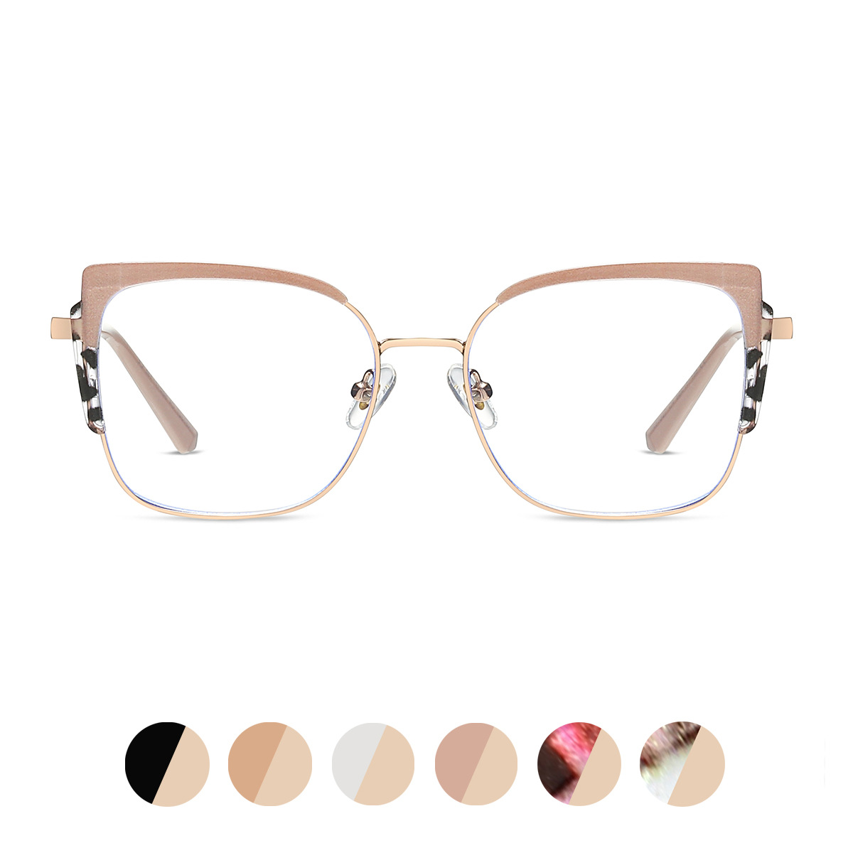 87327TR90 Metal Glasses Frame Square Glasses Frame Anti-blue Glasses Frame Ins Trendy Hot Selling Glasses Frame