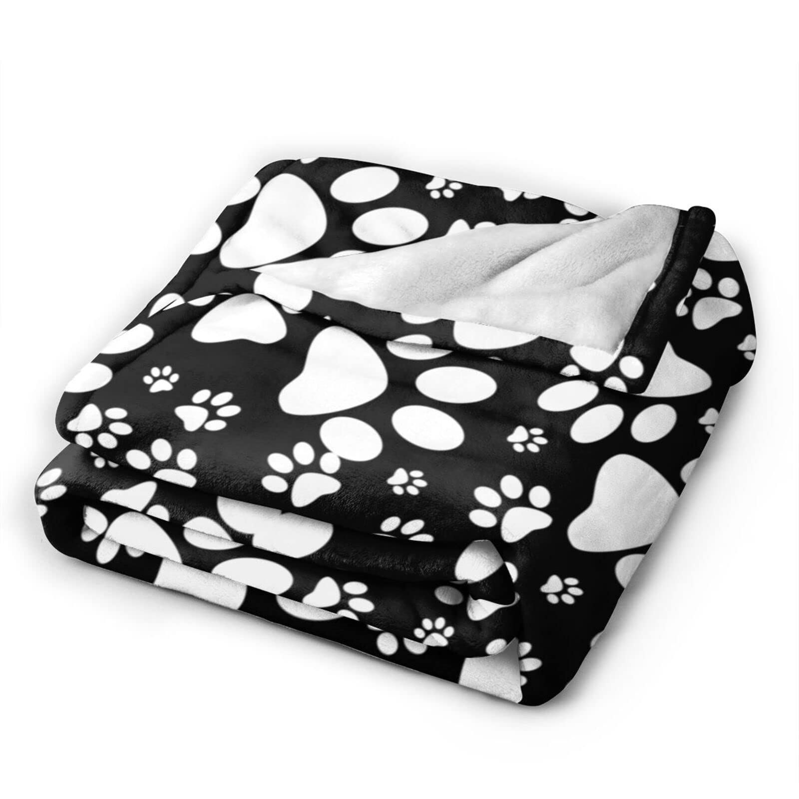 Picture of dog claw print cover blanket plush comfortable soft flannel blanket for bed sofa chair decoration amazon