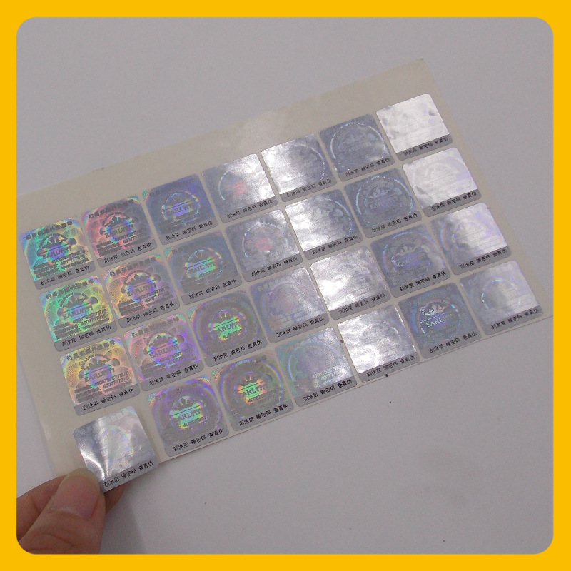 Picture of 3d holographic anti-counterfeiting label logo cartoon label laser anti-counterfeiting self-adhesive label sealing sticker