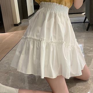 2021 Spring and Autumn Skirt Women's Small High Waist A- line Skirt Skirt Skirt Pleated Skirt Sky Umbrella Skirt Skirt Women