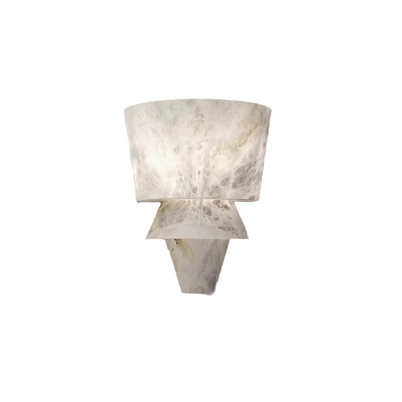 Picture of Cross-border Nordic simple round marble living room wall lamp high-level feeling model room hotel atmosphere bedroom bedside lamp