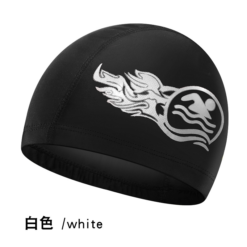 Picture of Adult color solid color swimming cap unisex cloth swimming cap three needle five thread nylon swimming cap manufacturers wholesale
