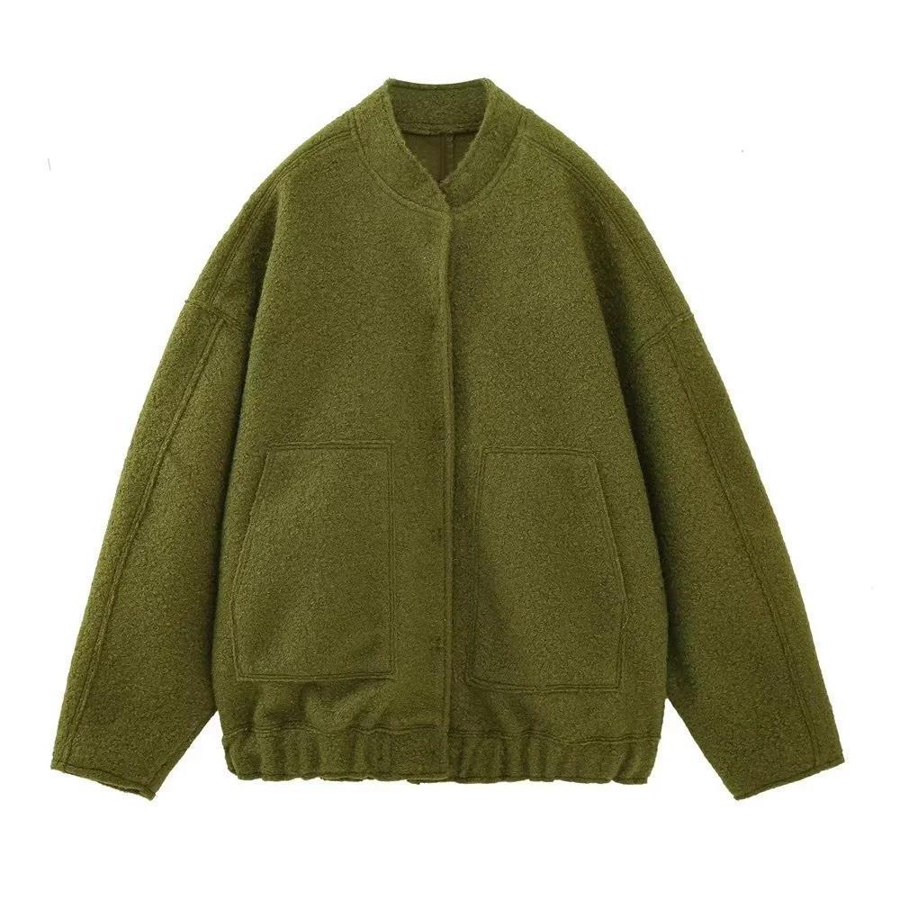 Picture of TAOP & ZA spring new women's collar pocket loose pilot coat 5070/158 5070158