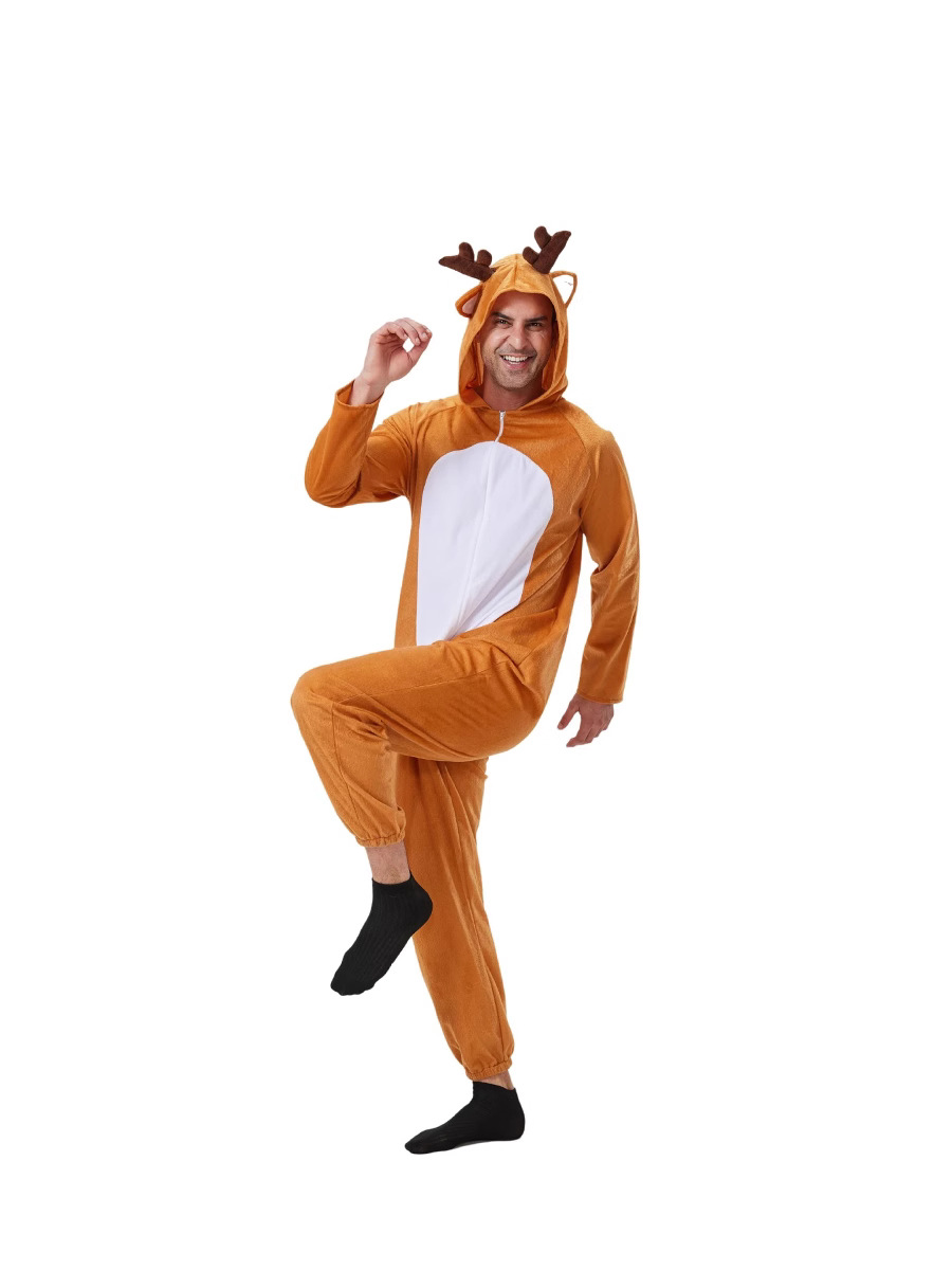 cosplay costume Christmas suit reindeer jumpsuit stage performance clothing European and American fantasy theme Christmas elk