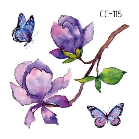 Picture of New waterproof flower tattoo stickers fashion small fresh face stickers fashion Photo Studio Art Stickers