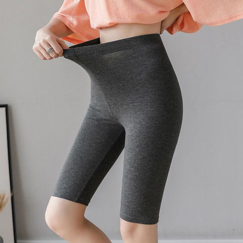 Picture of Summer Thin Modal Five-Quarter Pants High-Waisted High-Elastic Slim Outer Wear Plus Size Slimming Look Shorts Women's Leggings