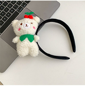 Picture of Special Headband for Face Washing for Women 2025 New Autumn and Winter Cute Bear Headband Hairband Hairpin Hair Accessory Plush Headwear