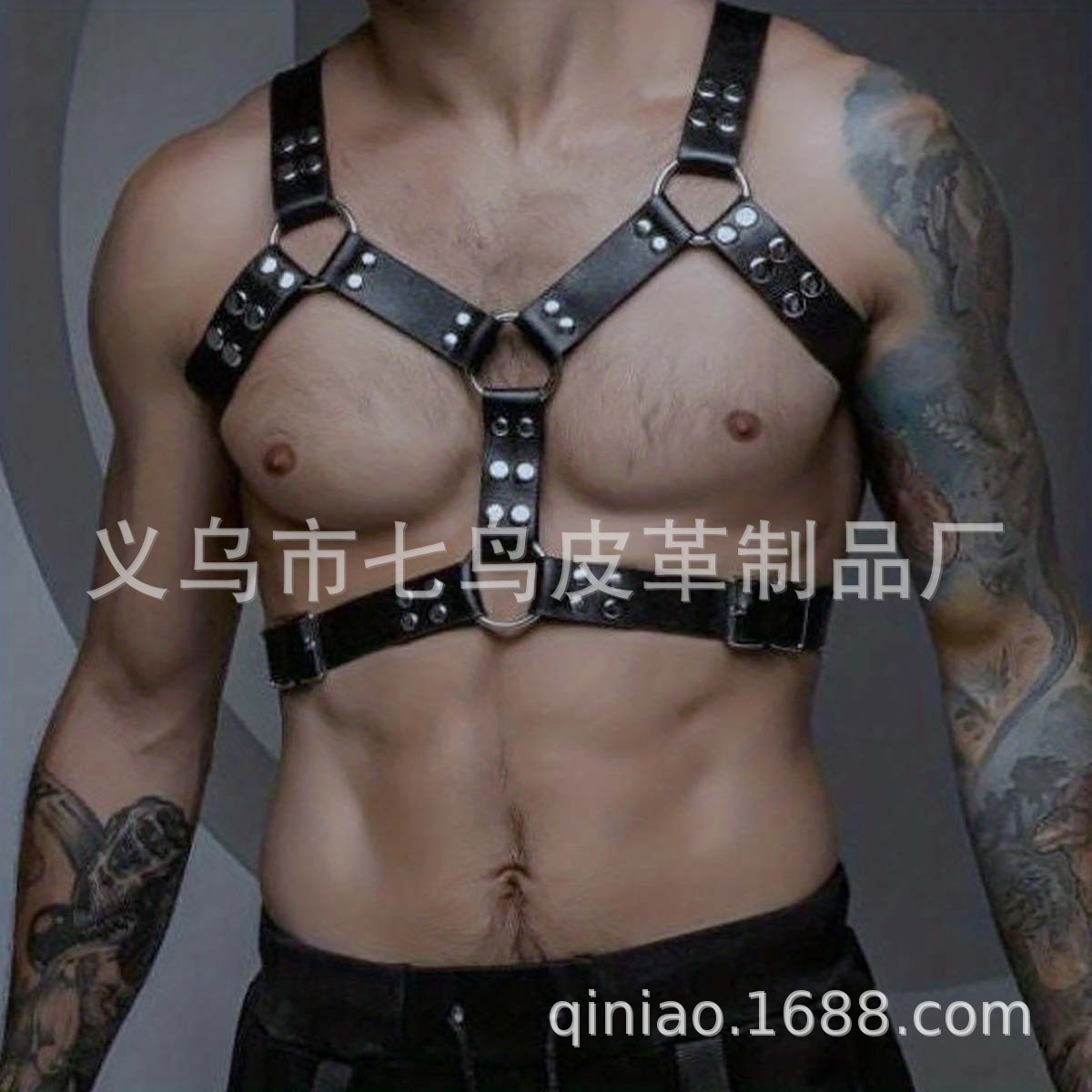 European and American Style Fun Bondage Straps Shoulder Straps Binding Body Straps Leather Adult Sex Toys Sm Bondage Clothing