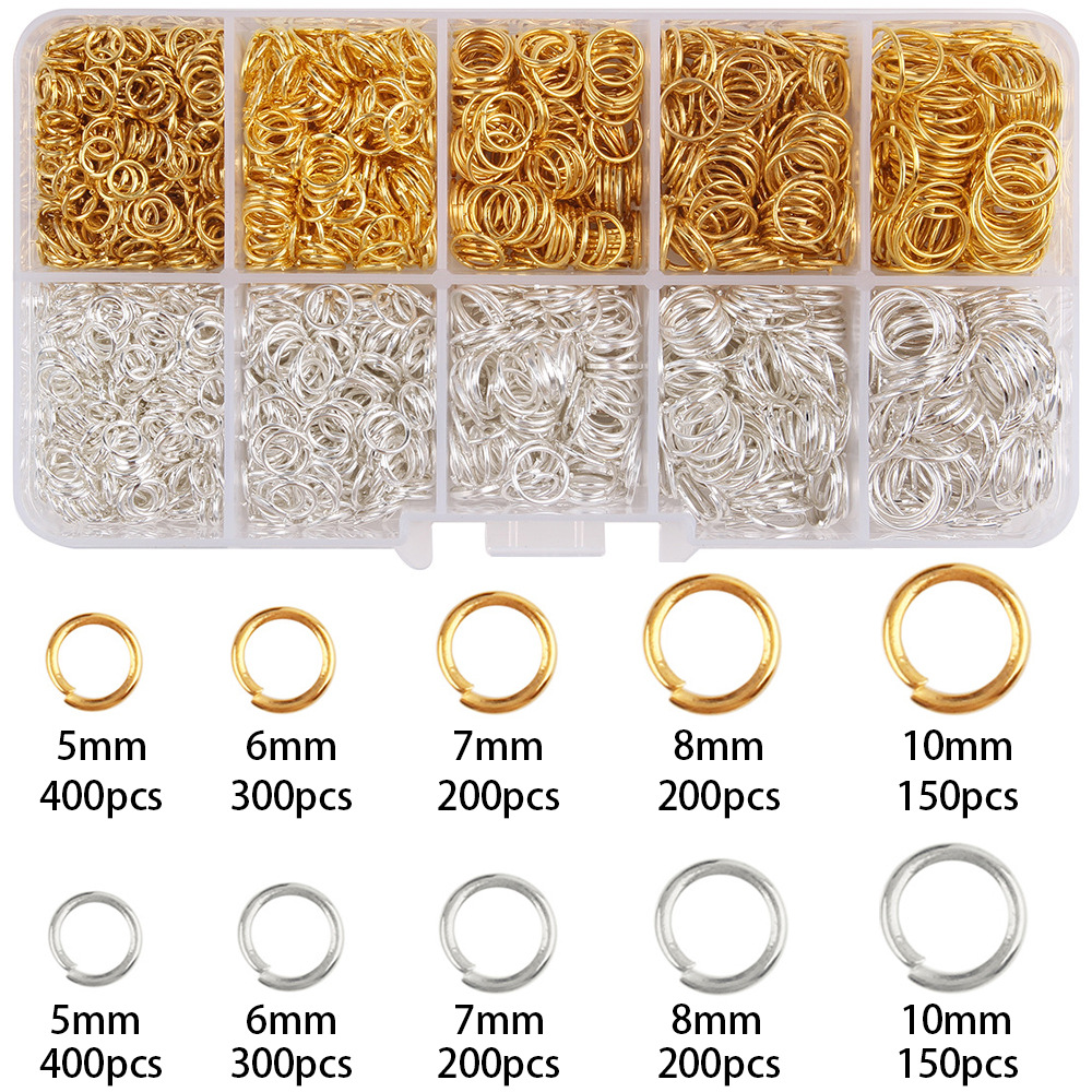 Picture of Cross border hot sale wholesale 6 color metal lobster clasp iron ring jewelry small accessories boxed DIY bracelet necklace accessories