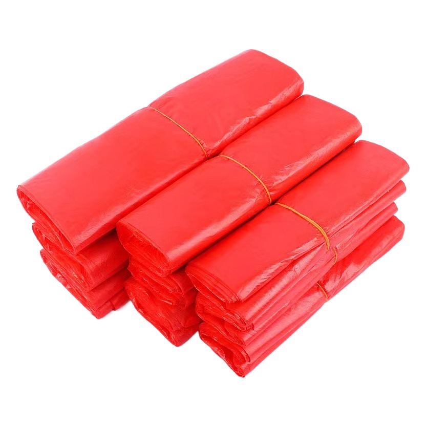 Red Plastic Bag Food Bag Supermarket Fruit Horse Bag Black Garbage Bag Thickened Printing Wholesale Convenient Bag