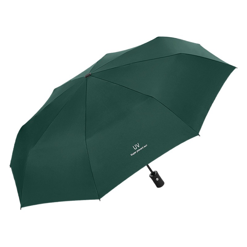 Cross-Border Factory Uv Fully Automatic Rain or Shine Umbrella Vinyl Sunscreen Sun Umbrella Folding Umbrella Gift Advertising Umbrella