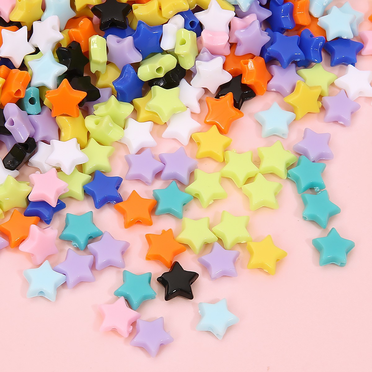 Picture of 10mm acrylic solid color five-pointed star beads beads DIY handmade bracelet necklace jewelry material accessories
