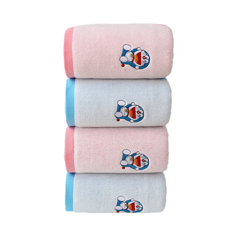 Picture of Doraemon Pure Cotton Towel Bath Towel Soft Absorbent Thickeneded 100 Cotton Towel Type a Maternal and Infant Grade Bath Towel Pure Cotton