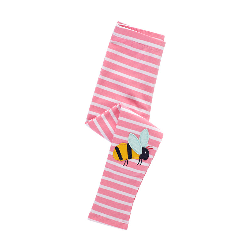 Picture of Spring and Autum Kidsren's Single-Piece Autum Trousers, Yarn-Dyed Striped Girls' Autum Trousers, Baby Outer Trousers, Girls' Leggings