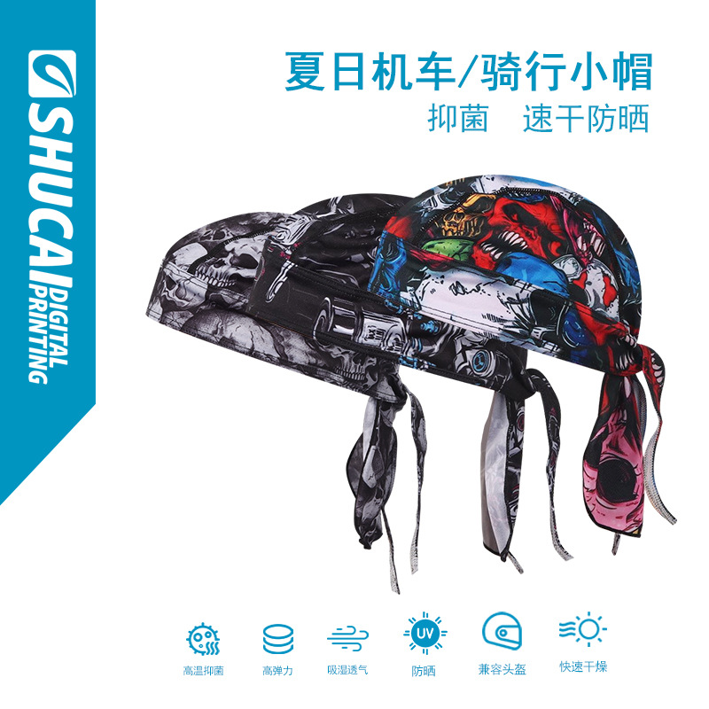 Cross-border Hot Pirate Hat Outdoor Sports Work Hat Adjustable Size Tie Tail Hat Back Kitchen Tape Male