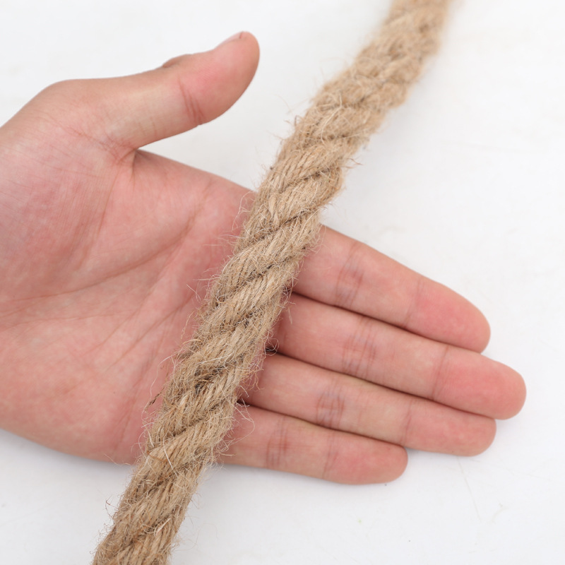 Picture of Hemp Rope Source Factory Thick Jute Rope Bundle Handmade DIY Hanging Tagline Retro Lamp Twist Cat Climbing Frame Thick Tug