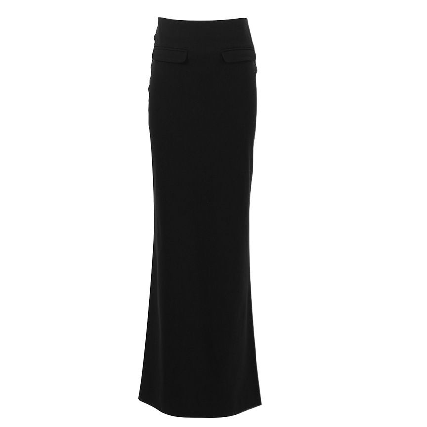 Picture of Black Sexy Slim Slit High Waist Fishtail Floor Mopping Skirt 2023 European and American New Autum Fashion Export Women