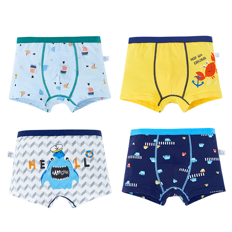 Picture of Children's Underwear Men's Boxer Cotton Big Children's Wholesale Student Shorts Boys a Cartoon Children's Four Corners