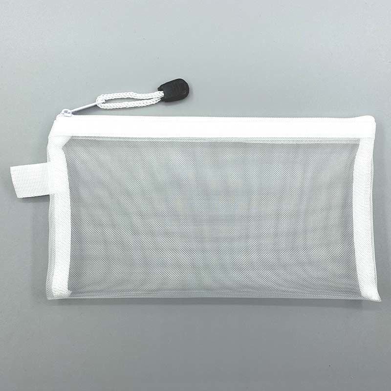 Picture of Transparent Mesh Pencil Bag Large Capacity Zipper Storage Bag Student Examination Portable Pencil Bag Stationery Bag Printable