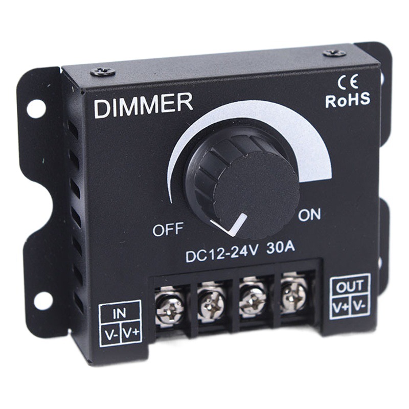 30A Led Light Strip Dimmer 12V High Power Dimming Knob Switch Light Strip Light Strip Single Color Control Shell