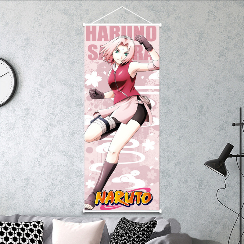 Picture of HY hanging painting cartoon character peach skin velvet scroll cloth painting secondary yuan student gift Wall decorative painting