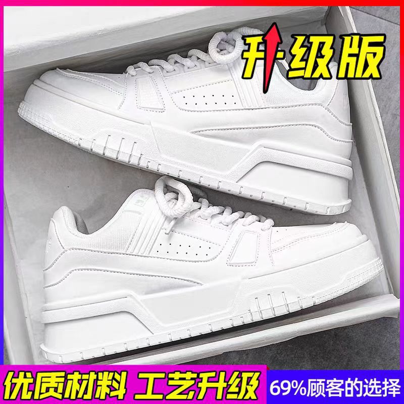 Picture of Black Samurai Men's Shoes Spring Trendy All-match Sports Casual Pure Black Low-top Board Shoes Thick Sole Increased Bread Trendy Shoes