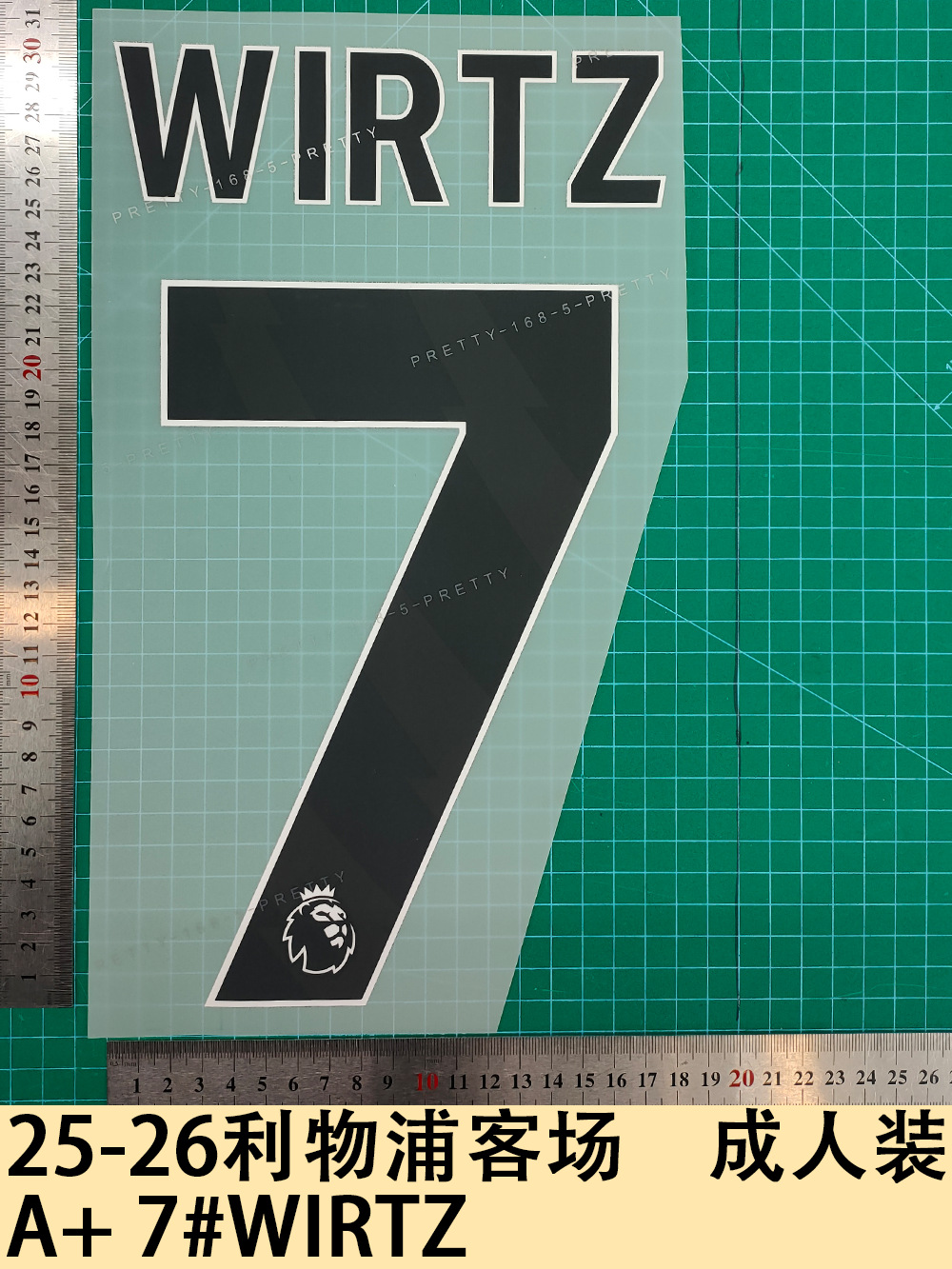 25-26 Liverpool Home Adult Wear A+ 7WIRTZ Jersey Number Letter Hot Stamping Number Heat Transfer Sticker