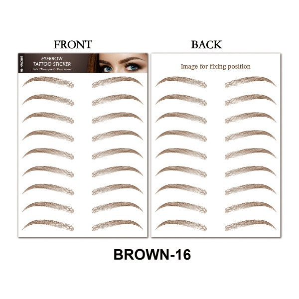 Picture of Eyebrow Tattoo Sticker Eyebrow Sticker Waterproof Simulation Lazy Eyebrow Internet Celebrity Male and Female Internet Celebrity Eyebrow Sticker Tattoo Eyebrow Sticker