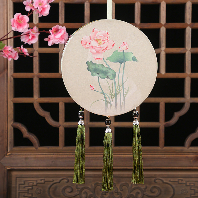 Picture of New Hanfu mid-autumn festival lantern diy handmade flowers and plants Lantern finished led Luminous lantern ancient style portable palace lantern