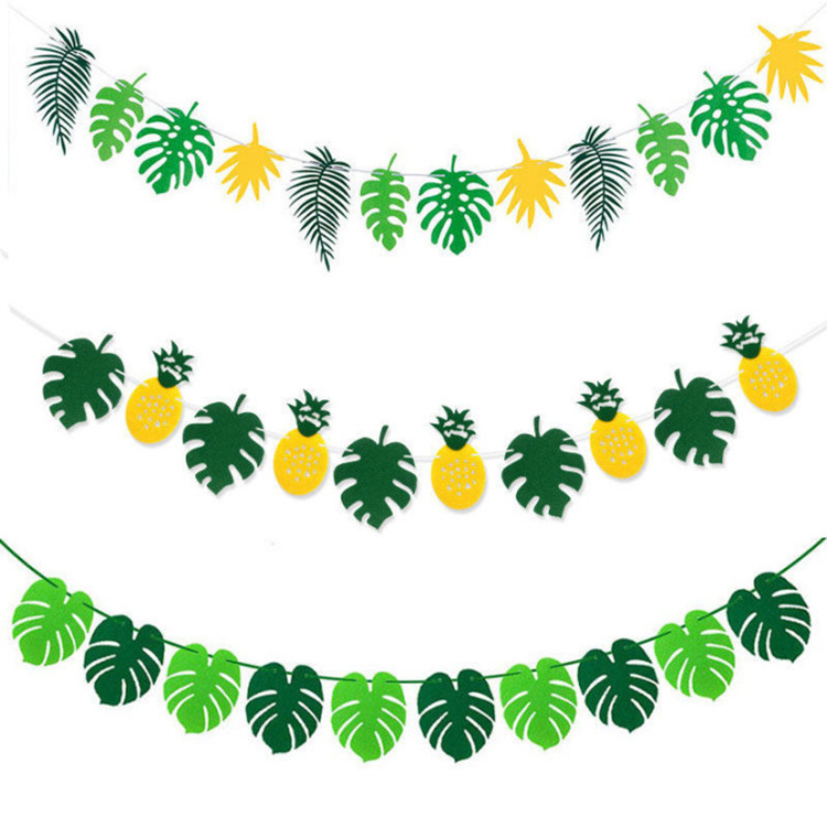 European and American Tropical Festival Party Decoration Banners for Birthday Atmosphere Event Setup Hanging Decorations Holiday Hot Sale