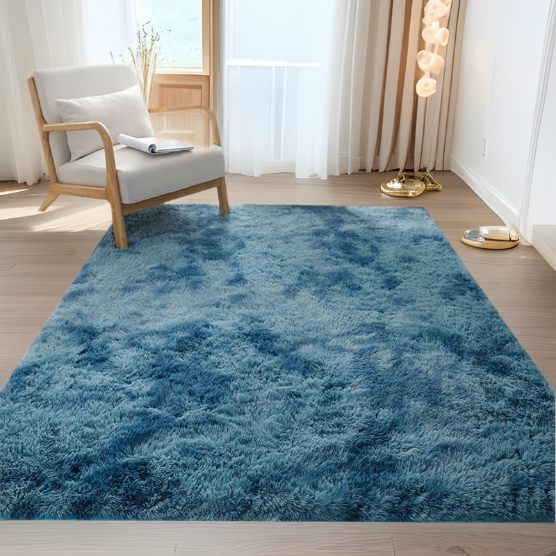 Scandinavian Ins Tie-Dye Gradient Silk Wool Sofa Bedside Carpet Living Room Rental Bedroom Stain-Resistant Floor Mat Home
