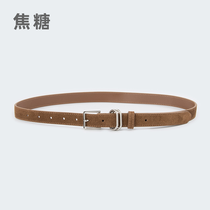 Picture of Frosted Vintage Genuine Leather Women's Belt Cowhide Women's Autumn and Winter New Arrival Skirt Casual Pants Jeans Women's Belt