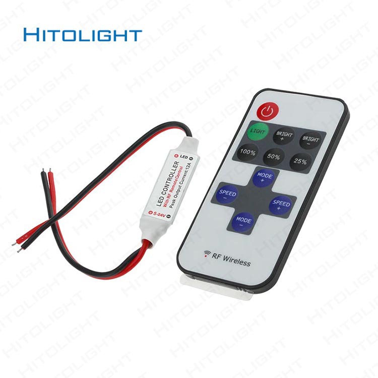 Picture of Xilai light mini wireless RF radio frequency 11 key controller low voltage monochrome light strip light bar module dimmer switch