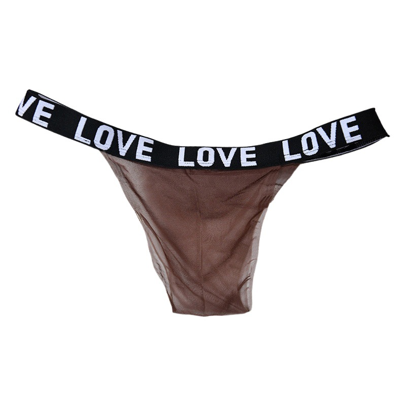 Qing He LOVE One-Piece Silk Stockings Panties Women's Low Waist Ultra-Thin Transparent Seamless Sexy Briefs Sexy Underwear