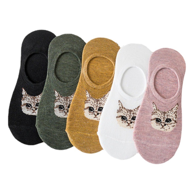 New Autumn Short Socks for Women, Green Fresh Socks, Japanese Style Tulip Cute Breathable Three-Dimensional Short Socks