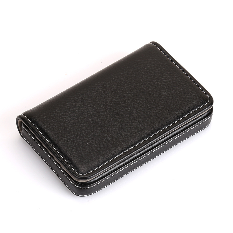 Creative Pu Business Card Bag Metal Leather Magnetic Bag Business Card Box Business Fashion Business Card Holder Can Be Wholesale Logo