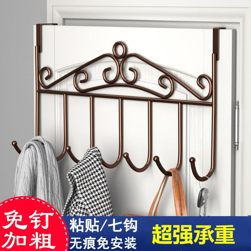 Hook Storage Rack Without Punching Door, Nail-Free Door, Door-To-Door Back-Type Clothes Hanging Storage Rack, Coat Hook Multi-Function