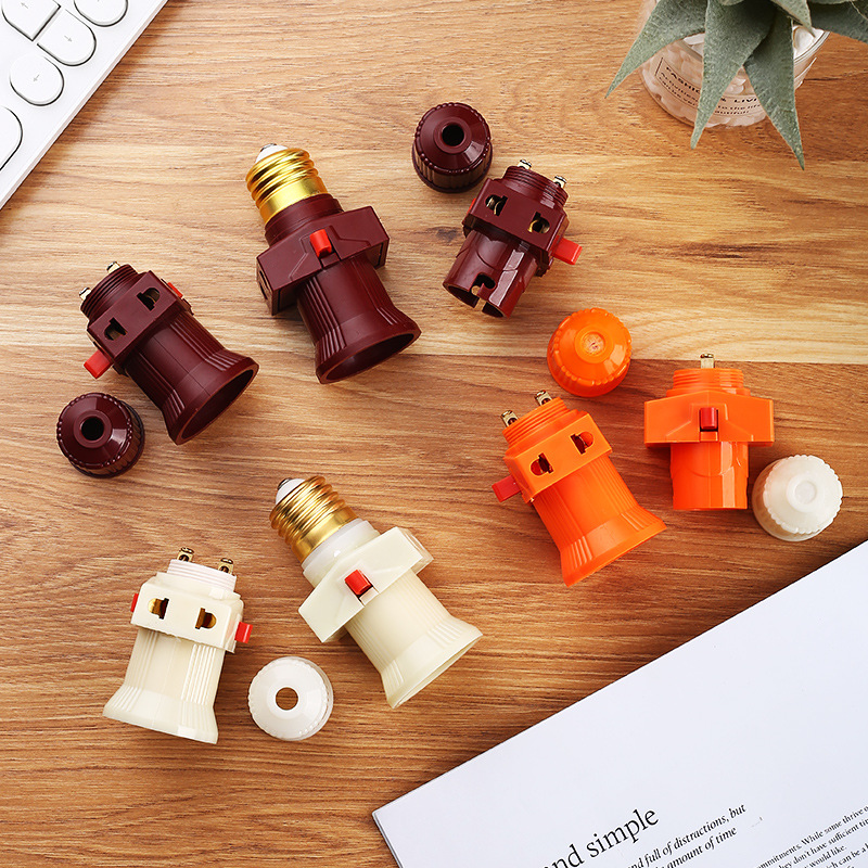 Picture of B22 bayonet/E27 screw all copper distribution lamp holder complete Series Multi-use lamp holder for home decoration and office