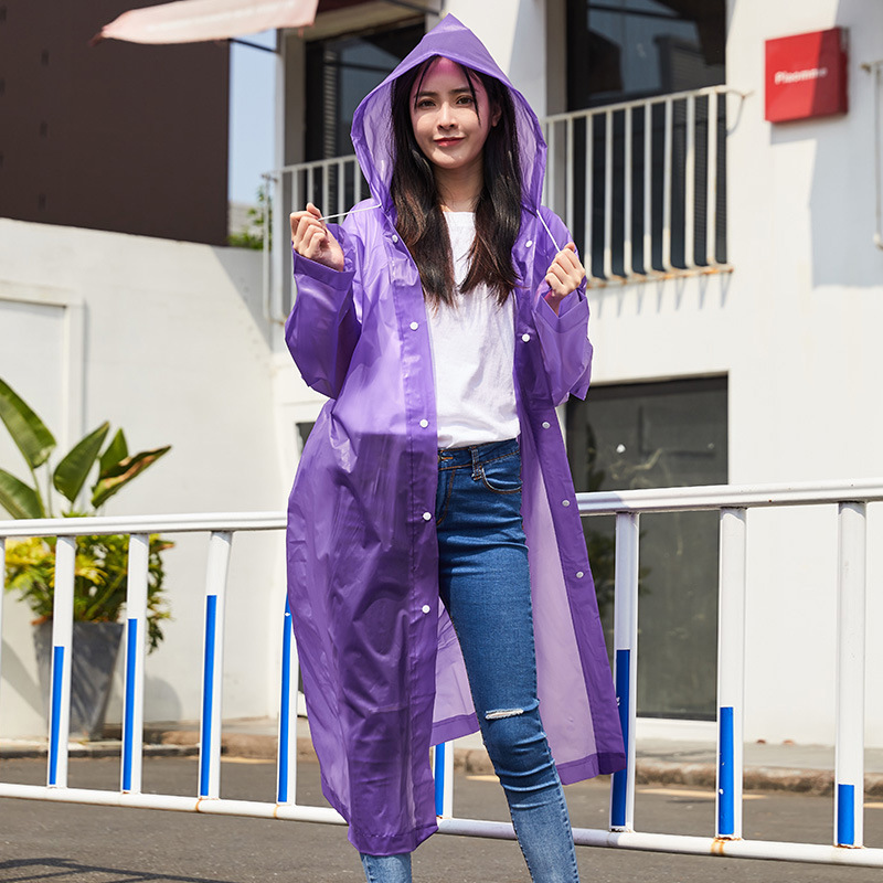 Picture of Thickened Non-Disposable Eva Raincoat Portable Adult Men and Women Travel Outdoor Waterproof Long Full Body Poncho Thick