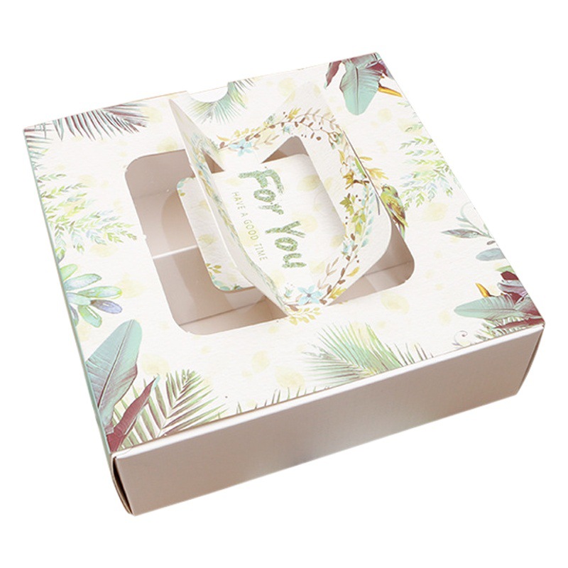 Picture of Egg yolk crisp moon cake gift box nougat green bean cake snowflake crisp baking high-end Mid-Autumn Festival hand gift box