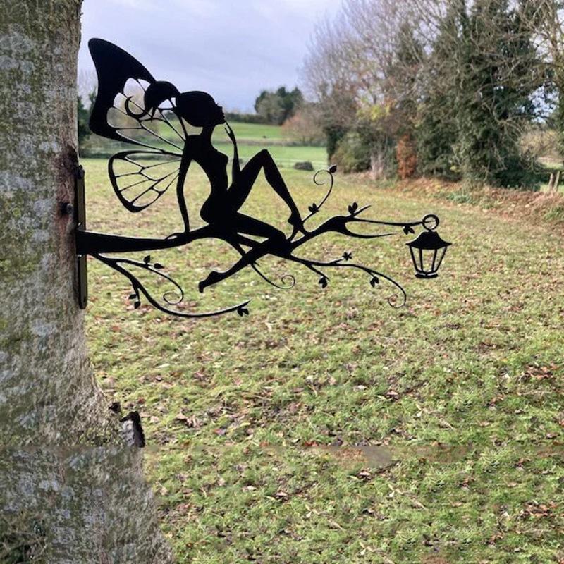 Picture of Cross-border new elf pendant decoration flower fairy garden sculpture fairy garden metal iron crafts