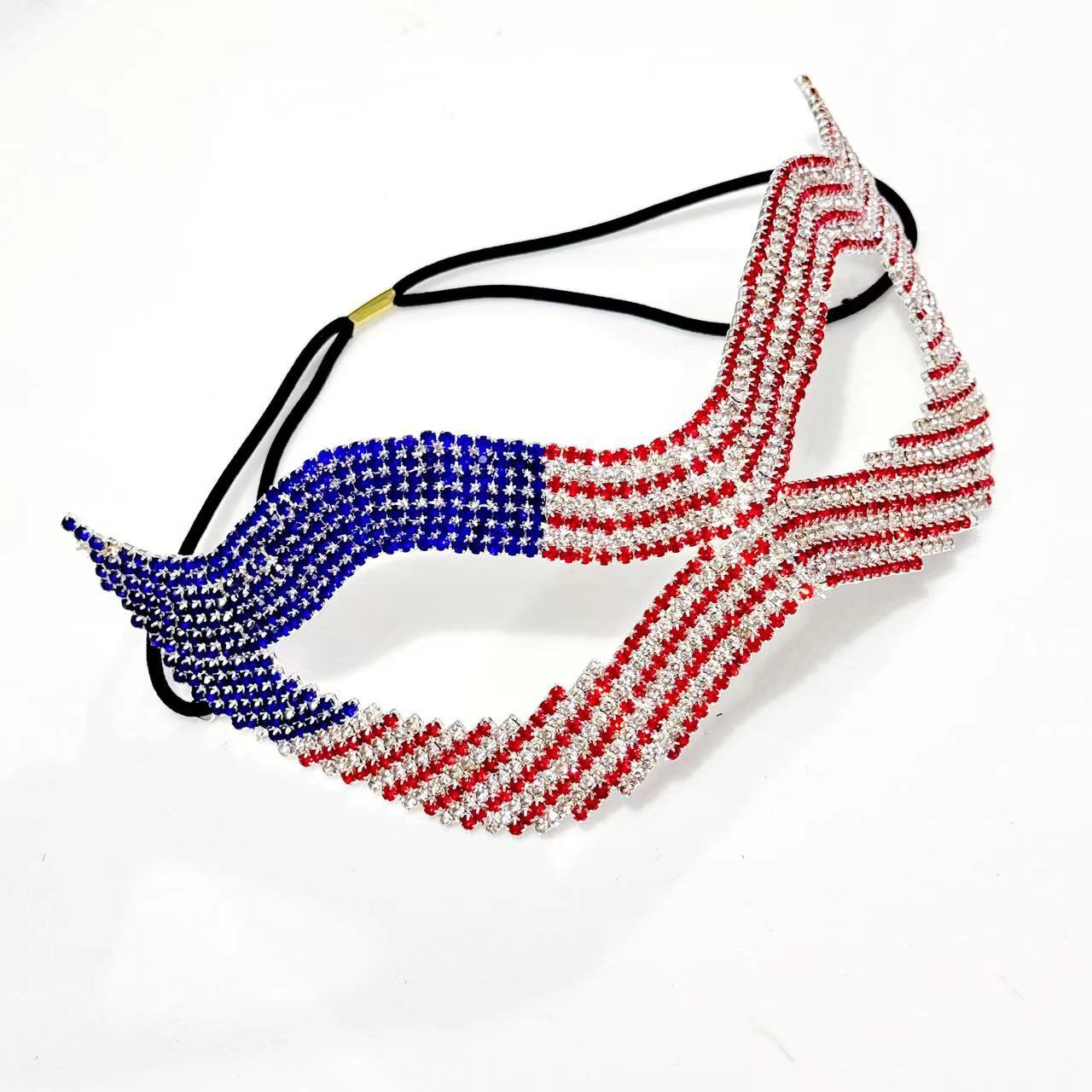 Picture of Cross-border Masquerade Rhinestone Mask European and American Fashion Personality Simple Mask Women Halloween All-match Face Decorations