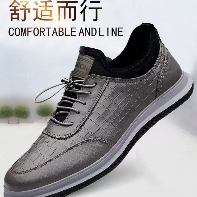 Men's Casual Soft-soled Shoes Spring and Autumn Low-top Trendy Men's Shoes Lightweight Non-slip Wear-resistant Korean Style All-match Dad Shoes