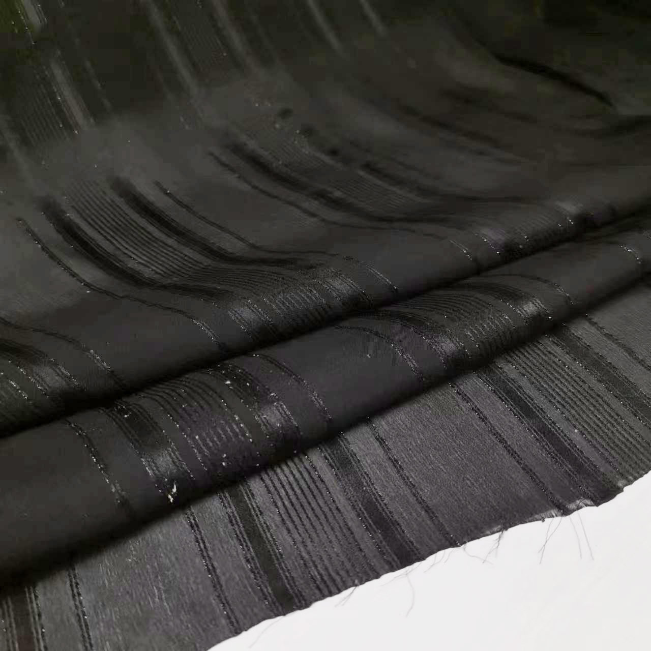 10mm Satin Bright Silk Silk Fabric Smooth Shirt Dress Mulberry Silk Black Narrow Fabric