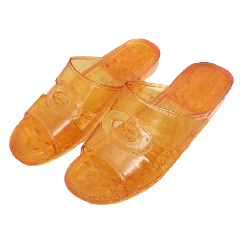 Yellow Tbottomon Bottom Men's Slippers Bathroom Toilet Non-Slip Sandals Outer Wear Wear-Resistant Pvc Crystal Slippers Wholesale