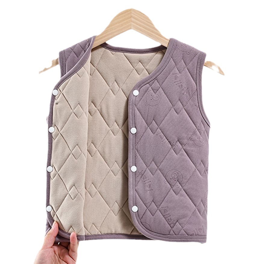 Picture of Autumn and winter children's cotton vest boys and girls wear cotton vest children's school uniform artifact baby warm waistcoat