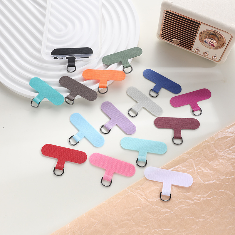Ins All-match Mobile Phone Case Clip Fixed Oxford Cloth Solid Gasket Mobile Phone Hanging Chain Card Hook Jewelry Pendant