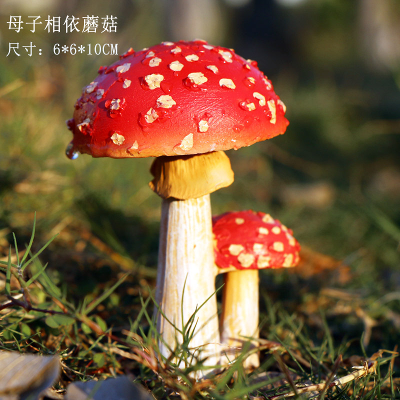 Picture of Cross-border Outdoor Courtyard Ornaments Landscape Decorations Garden Bonsai Decoration Simulation Mushroom Micro-landscape Decoration