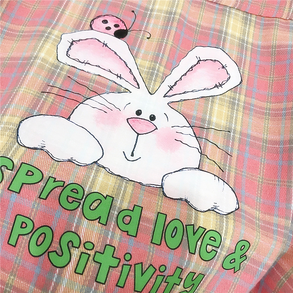 Picture of Children's fashionable pink plaid shirt spring new girls' Korean-style long-sleeved shirt baby Autumn top foreign trade