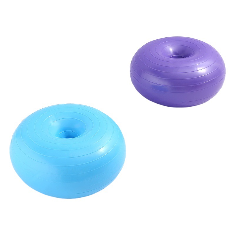 Donut Yoga Ball Thickened Plastic Large Fitness Ball Home Yoga Sports Outdoor Balance Wholesale Shaping